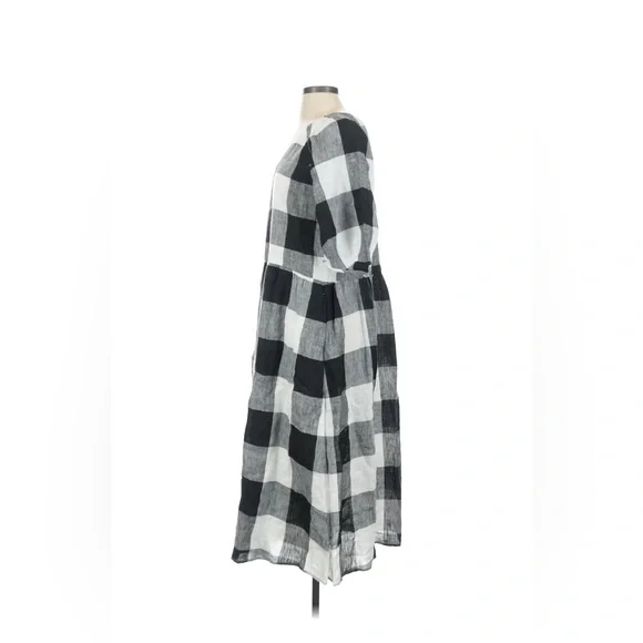 Everlane The Linen Oversized Puff Sleeve - Gingham (S) - Picture 12 of 13